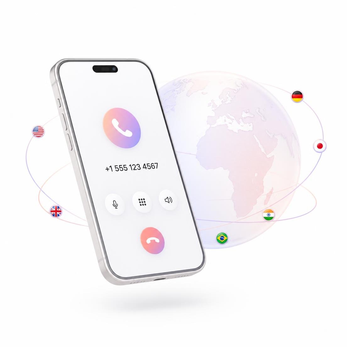 MyTel eSIM running on a smartphone with a global network of countries